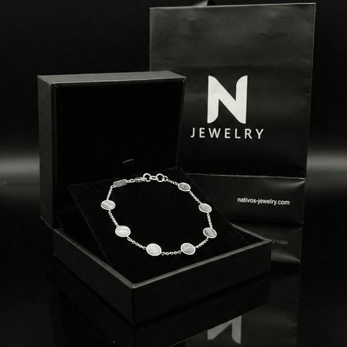 Aguamarina Esencia — Aquamarine Silver Bracelet 950 - nativosjewelry