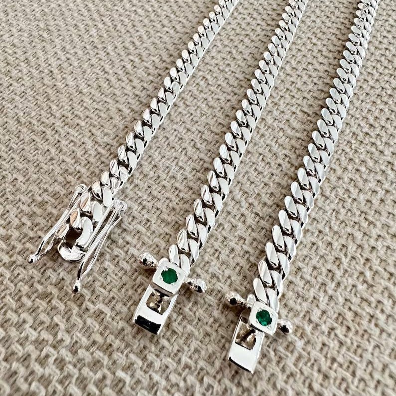 Cadena Miami Plata 6mm - Plata Pura 999 - nativosjewelry