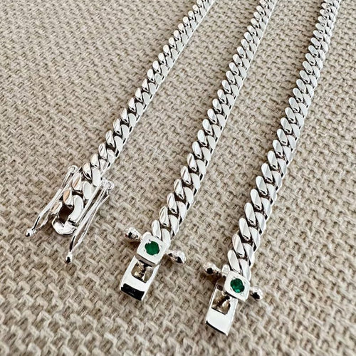 Cadena Miami Plata 6mm - Plata Pura 999 - nativosjewelry