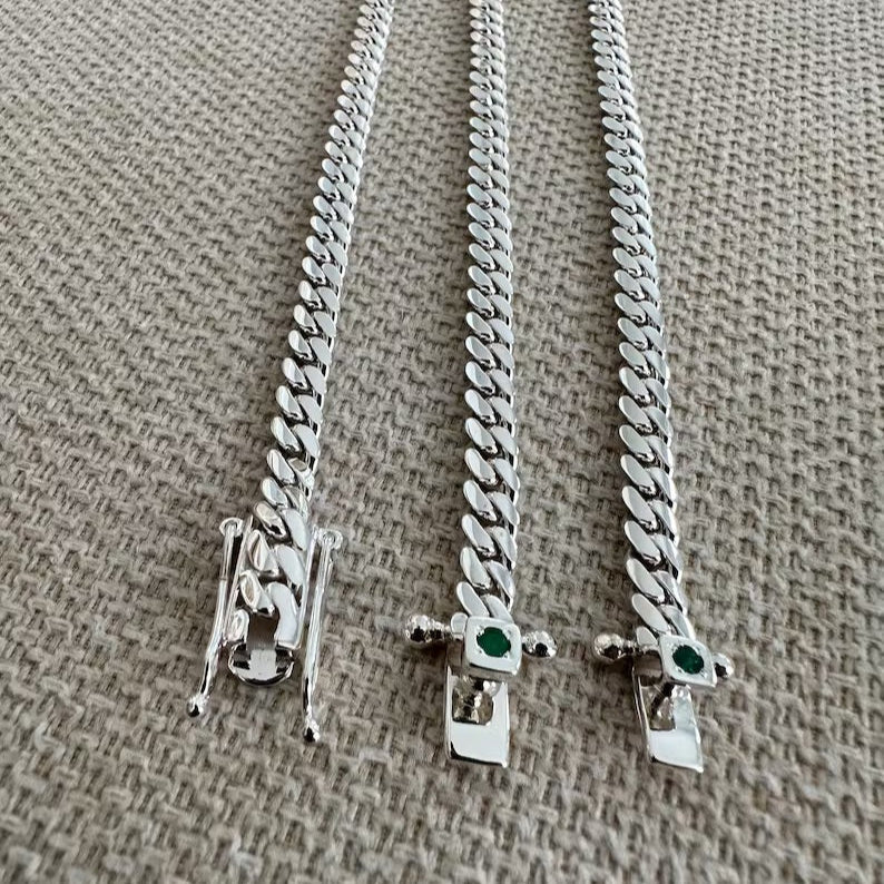 Cadena Miami Plata 6mm - Plata Pura 999 - nativosjewelry