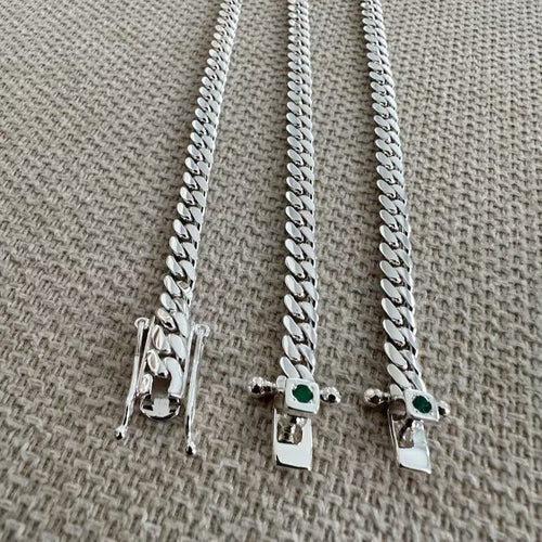 Cadena Miami Plata 6mm - Plata Pura 999 - nativosjewelry