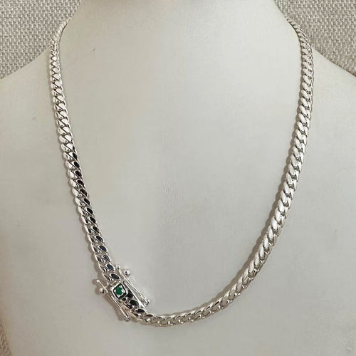 Cadena Miami Plata 6mm - Plata Pura 999 - nativosjewelry