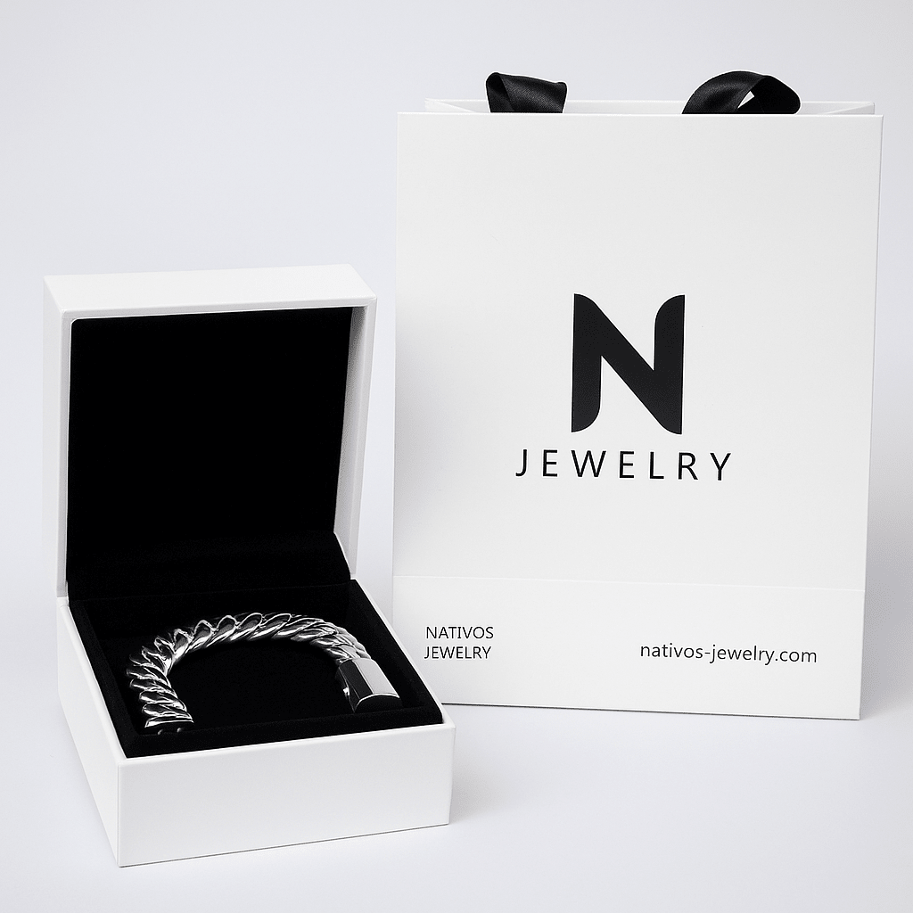 Cuban Autoridad 13mm — Silver Cuban Bracelet 999 (22cm) - nativosjewelry