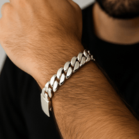 Thumbnail for Cuban Autoridad 13mm — Silver Cuban Bracelet 999 (22cm) - nativosjewelry