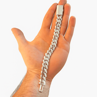 Thumbnail for Cuban Autoridad 13mm — Silver Cuban Bracelet 999 (22cm) - nativosjewelry