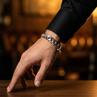 Thumbnail for Cuban Dominio 12mm — Silver Cuban Bracelet 999 (22cm) - nativosjewelry