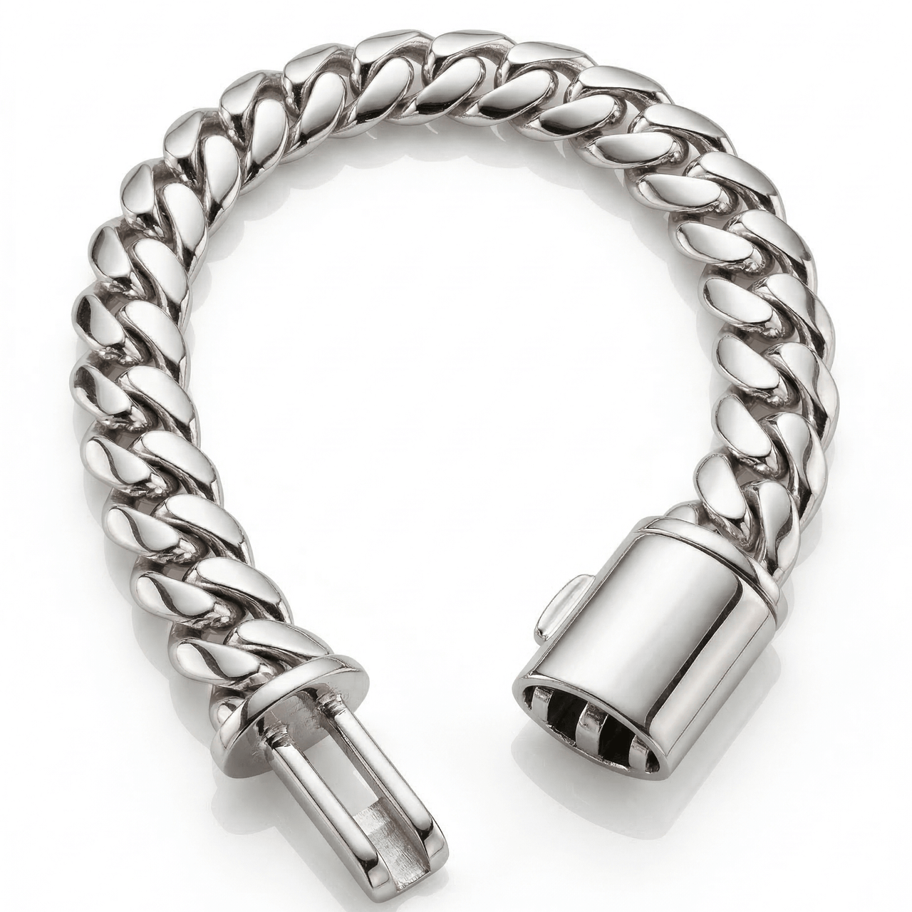Cuban Dominio 12mm — Silver Cuban Bracelet 999 (22cm) - nativosjewelry