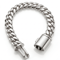 Thumbnail for Cuban Dominio 12mm — Silver Cuban Bracelet 999 (22cm) - nativosjewelry