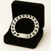 Thumbnail for Cuban Fortaleza 9mm — Silver Cuban Bracelet 999 (21cm) - nativosjewelry