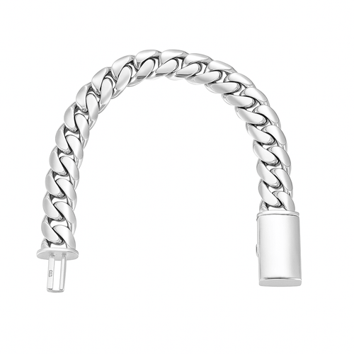 Cuban Presencia 11mm — Silver Cuban Bracelet 999 (22cm) - nativosjewelry