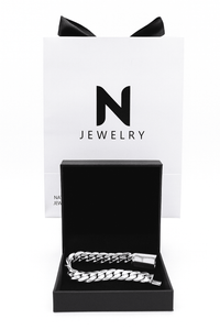 Thumbnail for Cuban Presencia 11mm — Silver Cuban Bracelet 999 (22cm) - nativosjewelry