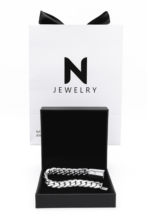 Cuban Presencia 11mm — Silver Cuban Bracelet 999 (22cm) - nativosjewelry