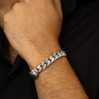 Thumbnail for Cuban Presencia 11mm — Silver Cuban Bracelet 999 (22cm) - nativosjewelry