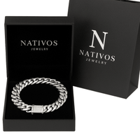 Thumbnail for Cuban Supremo 14mm — Silver Cuban Bracelet 999 (22cm / 8.6”) - nativosjewelry