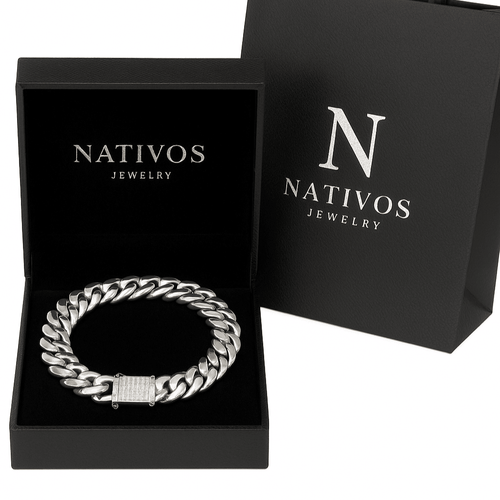 Cuban Supremo 14mm — Silver Cuban Bracelet 999 (22cm / 8.6”) - nativosjewelry