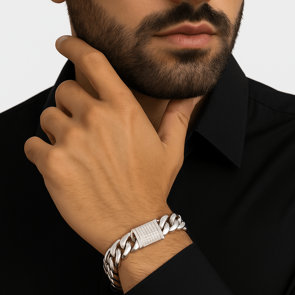 Cuban Supremo 14mm — Silver Cuban Bracelet 999 (22cm / 8.6”) - nativosjewelry