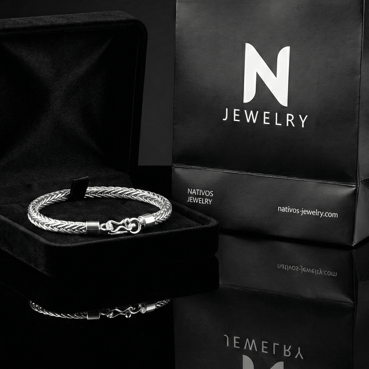 Espiga Firmeza 3.5mm — Silver Bracelet 950 - nativosjewelry