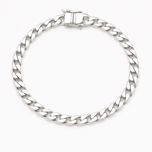 Lomo Clásico 5mm — Silver Bracelet 950 (21cm / 8”) - nativosjewelry