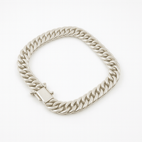 Thumbnail for Malla Cubana Clásica 7mm — Silver Cuban Bracelet 950 (21cm) - nativosjewelry