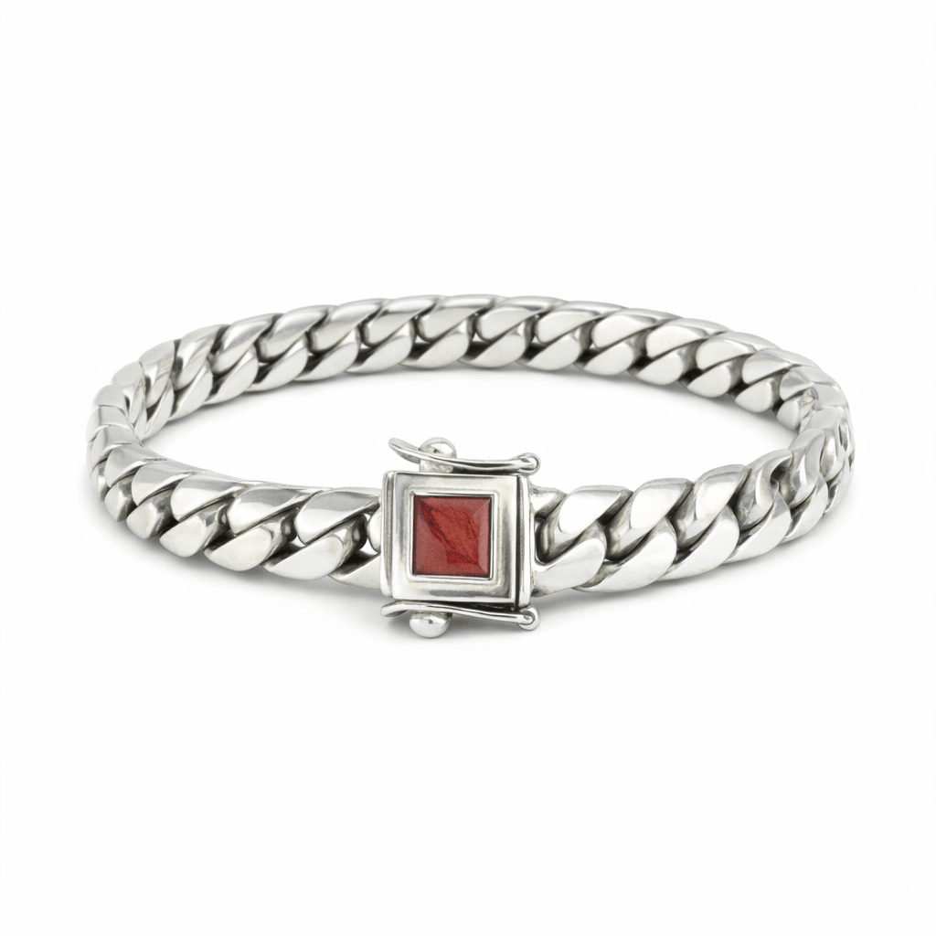 Miami Autoridad Rubí — 12mm Silver Cuban Bracelet 999 (22cm) - nativosjewelry