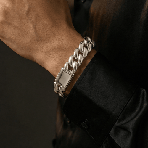 Miami Imperio 16mm — Silver Cuban Bracelet 999 - nativosjewelry