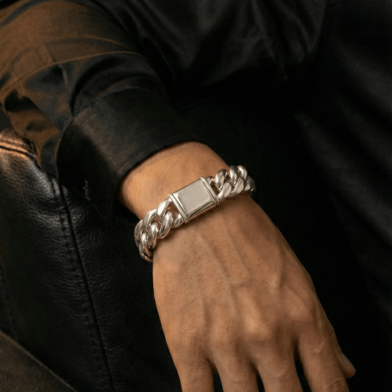 Miami Imperio 16mm — Silver Cuban Bracelet 999 - nativosjewelry
