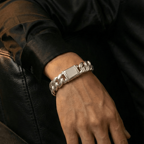 Miami Imperio 16mm — Silver Cuban Bracelet 999 - nativosjewelry