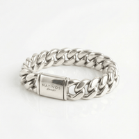 Thumbnail for Miami Imperio 16mm — Silver Cuban Bracelet 999 - nativosjewelry
