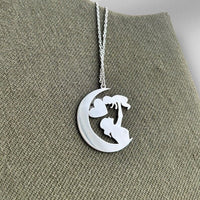 Thumbnail for Collar silueta de Mamá e hijo de Plata 950 - nativosjewelry