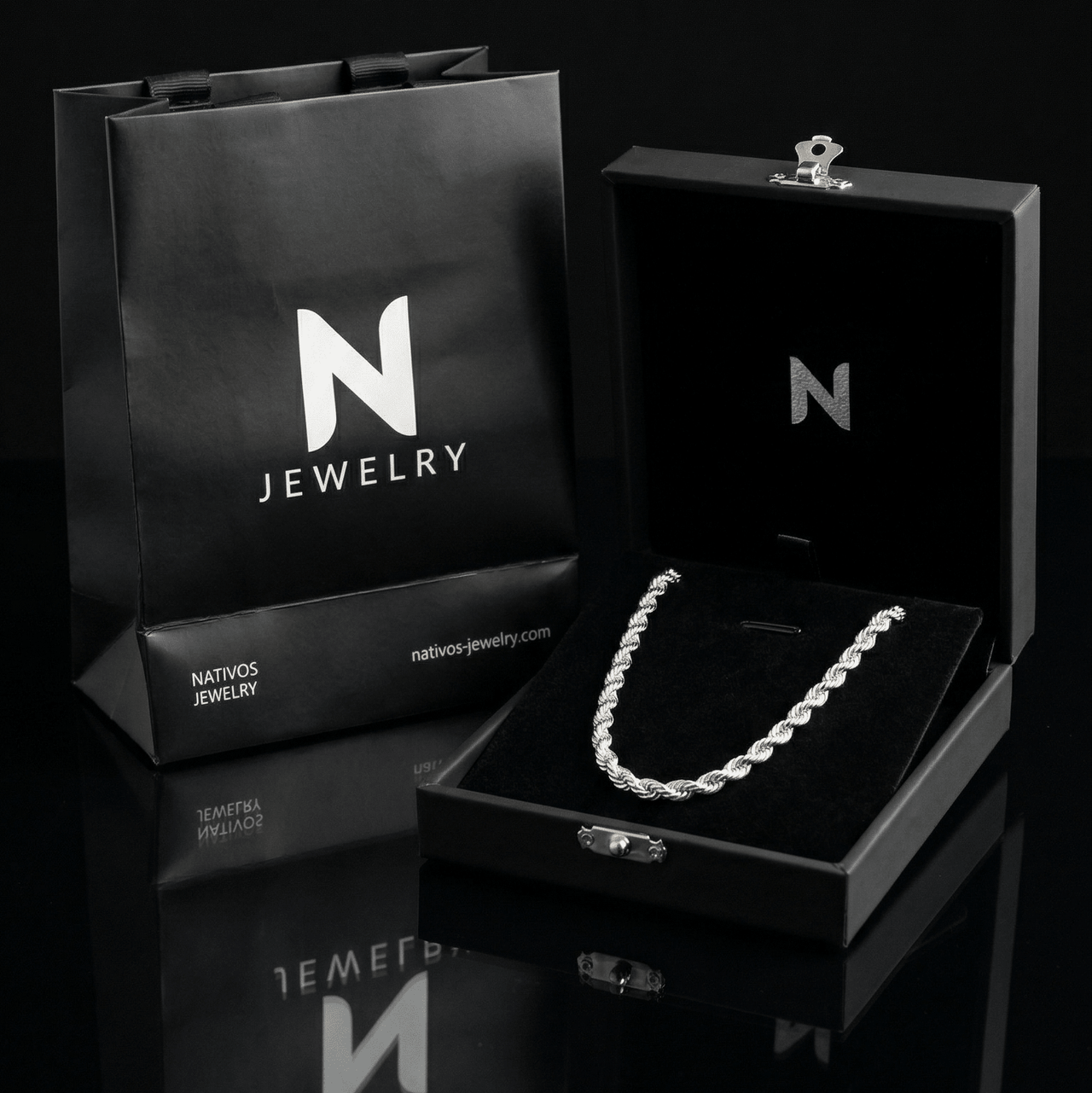 Cadena Rope 3 mm — Plata 950 - nativosjewelry