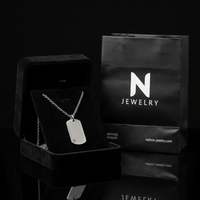 Thumbnail for Collar placa militar con inicial de Plata 950 - nativosjewelry