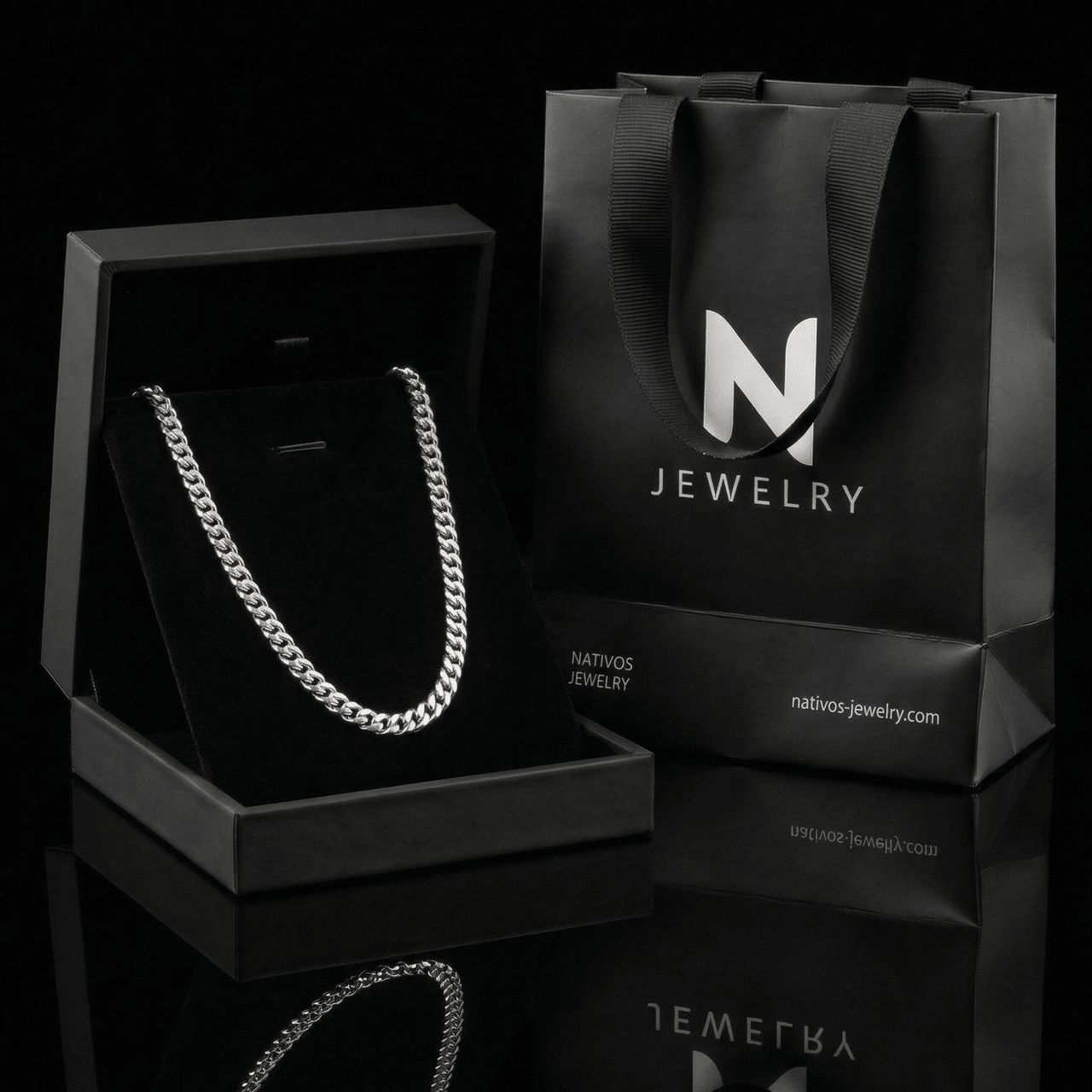 Cadena Lomo de Corvina de Plata 950 para Hombre 3mm - nativosjewelry
