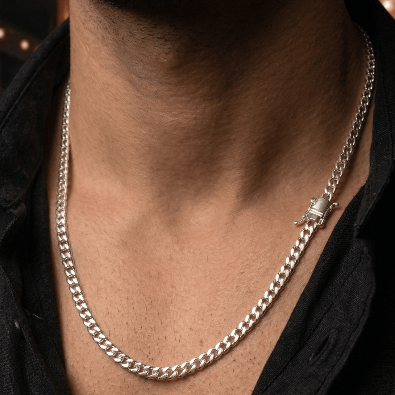 Cadena Lomo de Corvina de Plata 950 para Hombre 3mm - nativosjewelry