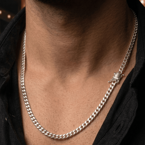 Cadena Lomo de Corvina de Plata 950 para Hombre 3mm - nativosjewelry