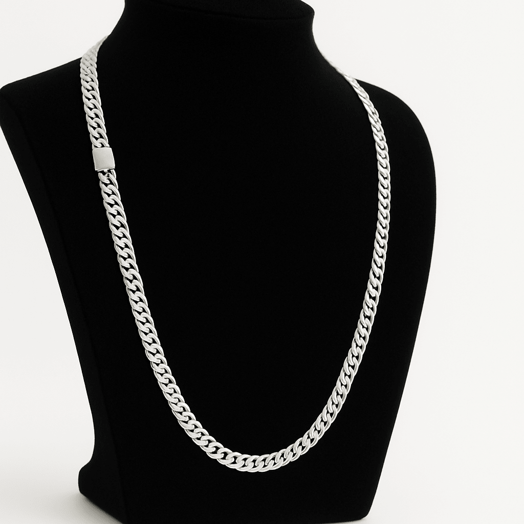 Cadena modelo Malla 5mm de Ancho - Plata Ley 950 - nativosjewelry