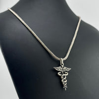 Thumbnail for Collar Caduceo — Plata 950 - nativosjewelry