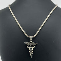 Thumbnail for Collar Caduceo — Plata 950 - nativosjewelry