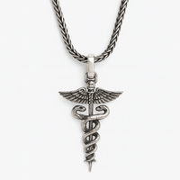 Thumbnail for Collar Caduceo — Plata 950 - nativosjewelry
