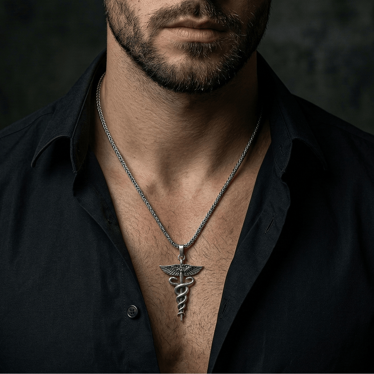 Collar Caduceo — Plata 950 - nativosjewelry