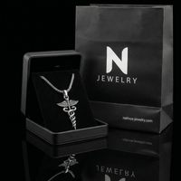 Thumbnail for Collar Caduceo — Plata 950 - nativosjewelry