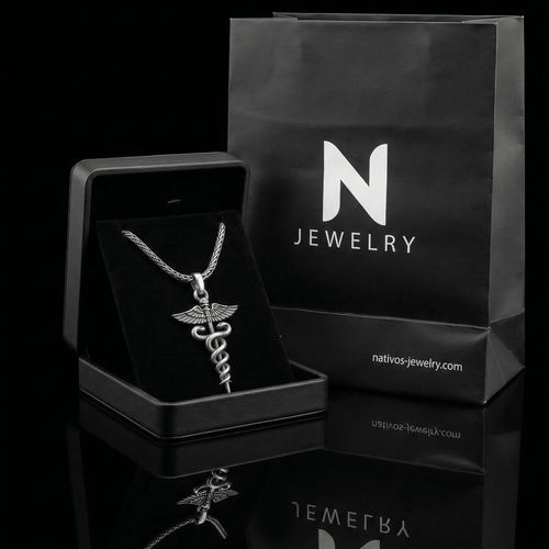 Collar Caduceo — Plata 950 - nativosjewelry