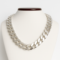 Thumbnail for Collar de Eslabones Cubanos - 18 mm Plata Ley 999 Premium - nativosjewelry