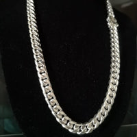 Thumbnail for Collar de Eslabones Cubanos Plata Pura 950 11mm - nativosjewelry