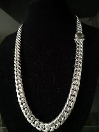 Thumbnail for Collar de Eslabones Cubanos Plata Pura 950 11mm - nativosjewelry