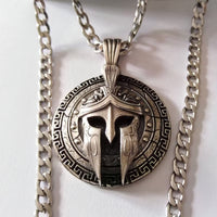Thumbnail for Collar Escudo Espartano de Plata 950 quemada - nativosjewelry