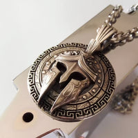 Thumbnail for Collar Escudo Espartano de Plata 950 quemada - nativosjewelry