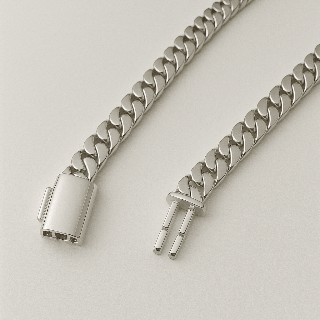 Collar Eslabones Cubanos - 12mm Plata Maciza Pura 999 - nativosjewelry