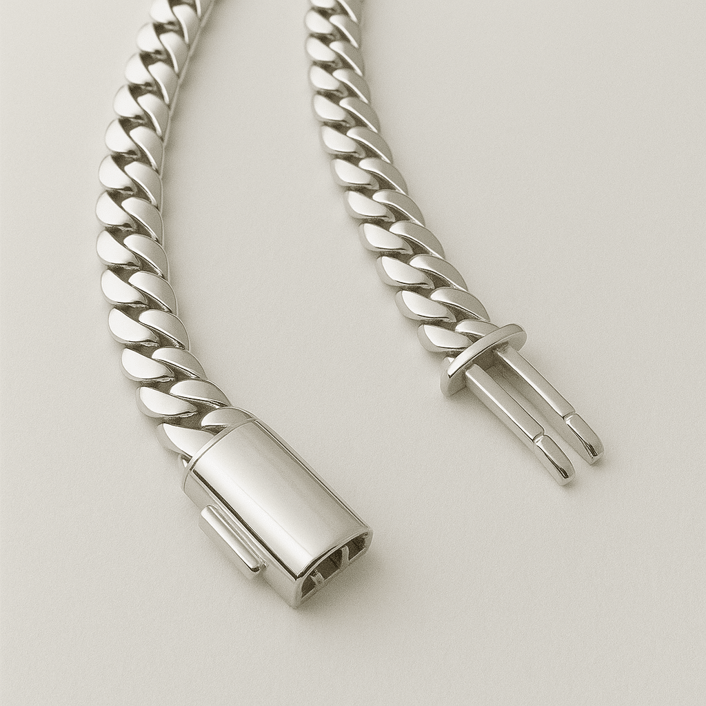 Collar Eslabones Cubanos - 12mm Plata Maciza Pura 999 - nativosjewelry