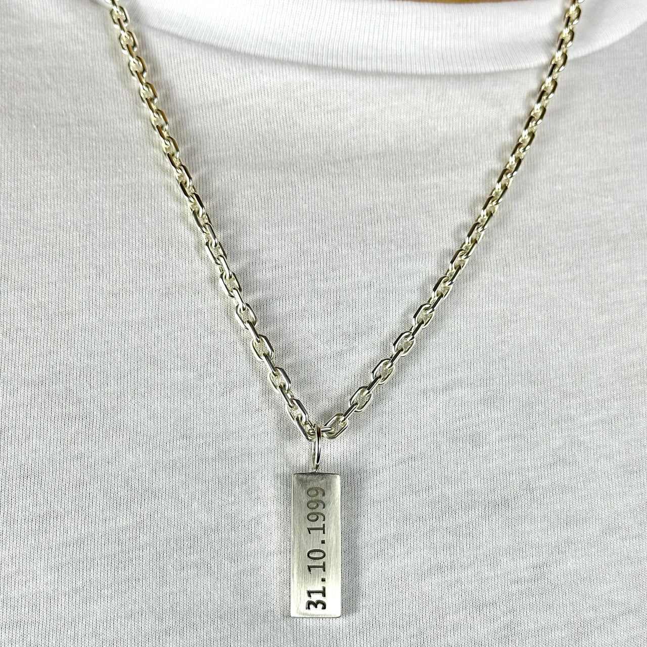Collar Forcet con Placa Grabada - nativosjewelry