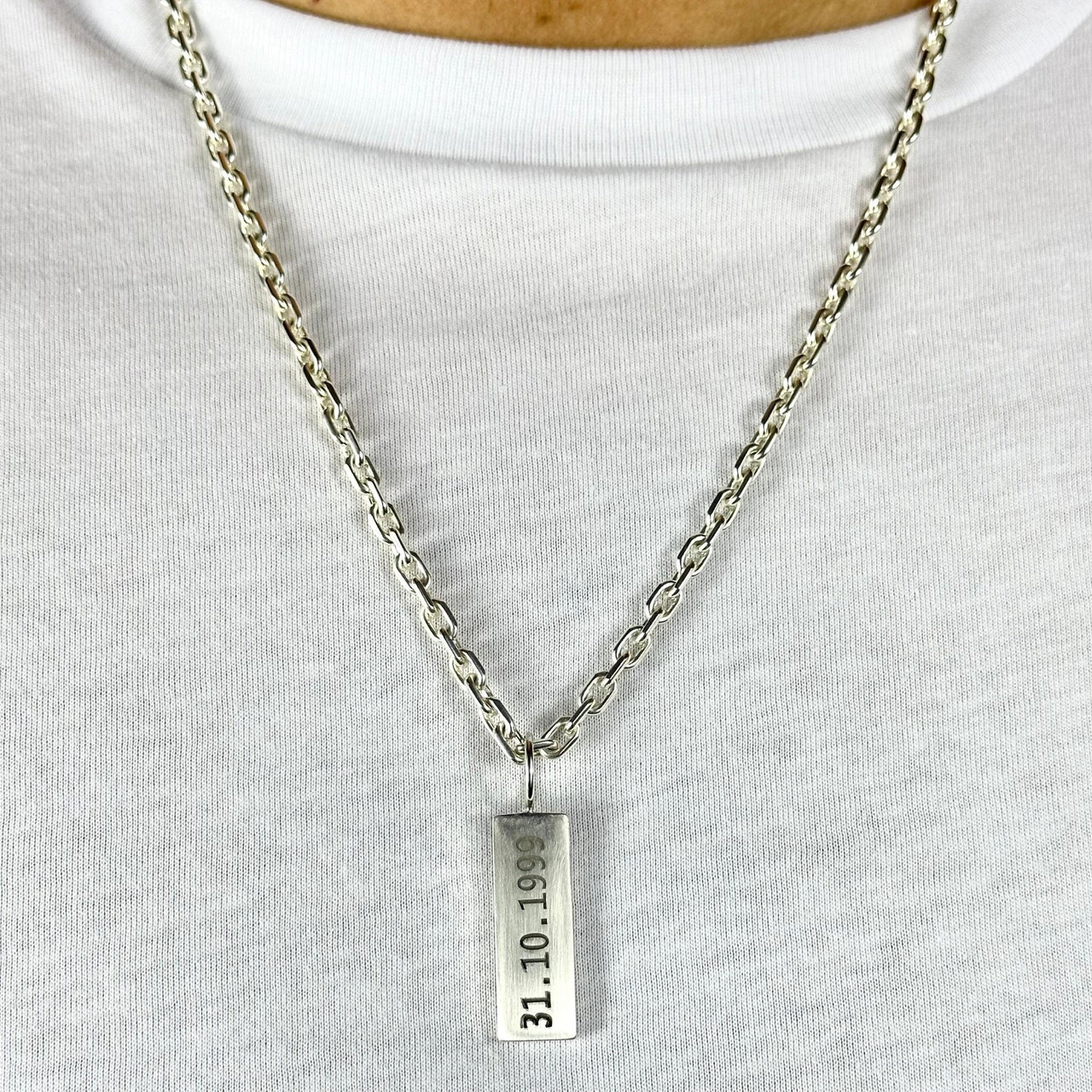 Collar Forcet con Placa Grabada - nativosjewelry